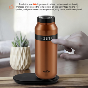 Taza de Viaje Inteligente EmiGo Premium de Lujo con Control de Temperatura, 475 ml, Recargable, Aislada y Térmica para Café - Product Image 3