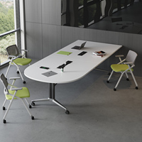 Multifunktionaler Ausziehbarer Holz-Wandtisch mit Klappfunktion für Besprechungen |   Große Erweiterbare Kompakte Aufbewahrung mit Elegantem Design für das Büro
