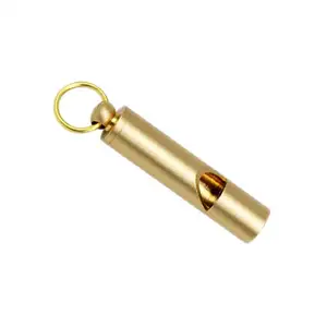 Custom logo Brass Whistle Key chains Best Premium Emergency Whistle Outdoor Survival self defend KeyChain Carry it Anywhere edc