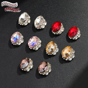 Piedras de Cristal Ovaladas de Nantong, con Reverso Plano, para Decoración de Uñas, Manualidades y Joyería, Paquete de 12 Rejillas - Product Image 4
