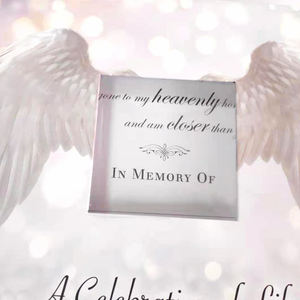 Libro de invitados funerarios de boda, libro de tapa dura grande y personalizada en inglés con ventana - Product Image 4