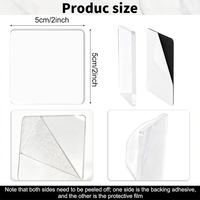 Kit de supports magnétiques vierges en PVC transparents et écologiques pour réfrigérateur, gravure laser, support magnétique auto-adhésif pour affichage de photos personnalisées à la maison