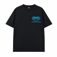 Maßgefertigtes Besticktes Tierarztpraxis-T-Shirt mit Chenille-Herz-Logo für Tierklinik-Personaluniform
