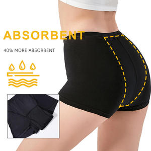 Culottes Boyshort OEM en Gros de Haute Qualité, Anti-Fuites, 4 Couches de Coton Absorbant, <span class=keywords><strong>Sous</strong></span>-vêtements Menstruels pour Femmes - Product Image 4