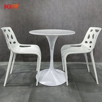 Runder Couch tisch Esstisch mit Steinplatte Couch tisch in Marmor optik