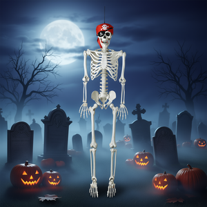 Huesos de Esqueleto de Halloween de 5.4 Pies, Decoraciones Navideñas de Plástico de Estilo Clásico - Product Image 2