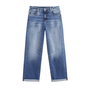 Femmes 2025 printemps nouveau 6 couleurs écologique Simple droite mi-taille longue jean mignon décontracté Denim pour l'été automne - Product Image 3