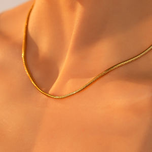 قلادة نسائية أنيقة بتصميم بسيط لعام <span class=keywords><strong>2026</strong></span>، سلسلة عنق مزينة بالخرز والأحجار اللامعة للنساء - Product Image 2