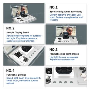 Custom Removable Poster LED Lights Acrylic Counter Display Stand Smart Interactive POP Tabletop Display for <b>Wearables</b> <b>Devices</b> - Product Image 3