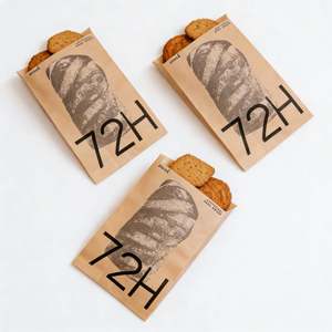 Bolsa de Papel Kraft Personalizable, Resistente al Aceite, Encerada, para Envasado de Productos de Panadería - Product Image 3