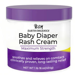 Crema para Dermatitis del Pañal de Marca Blanca 120g Natural para el Tratamiento del Bebé, Crema con Óxido de Zinc - Product Image 1