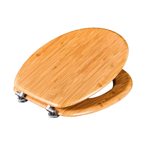 Universal Heavy Duty MDF <strong>Toilet</strong> <strong>Seat</strong> O U VD Shape Wooden with Chrome Hinge <strong>Pine</strong> Effect Soft Close Anti-Bacterial for Bathroom - Product Image 6