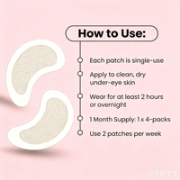 Masque de gel pour les yeux anti-rides de marque privée Microneedle Patch pour les yeux Patch pour les soins de la peau à l'acide hyaluronique