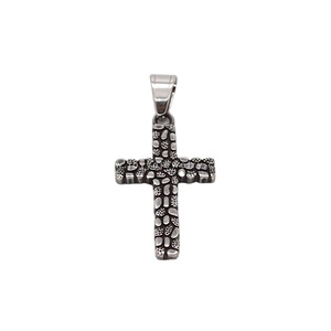 Vente en gros de fournitures de <span class=keywords><strong>fabrication</strong></span> de <span class=keywords><strong>bijoux</strong></span> collier pendentif <span class=keywords><strong>fantaisie</strong></span> routes pavées croix chrétienne collier en acier inoxydable - Product Image 1