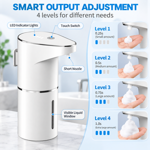 Dispensador automático de jabón montado en la pared, máquina de lavado de manos con espuma sin contacto, Sensor infrarrojo, recargable por USB para baño de Hotel - Product Image 4
