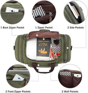 Muestra gratuita de bolsa de viaje/bolsa de lona plegable impermeable de gran capacidad con bolsa para zapatillas de la fábrica - Product Image 6