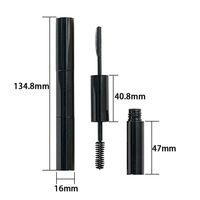 Emballage cosmétique de mascara rose personnalisé rond 2-en-1 4ml + 4ml Eyeliner de cils vides Double face Tube de mascara vide Tube de colle