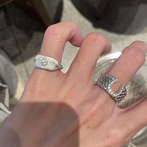 Bague en argent pur S925, étoile octogonale, bouclier de protection, bague superposée exquise et luxueuse avec queue brossée de style antique - Product Image 4