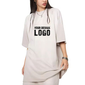 T-shirt pour femme en coton délavé vintage, style hip-hop urbain, décontracté d'été, à épaules tombantes, dégradé de couleurs - Product Image 1