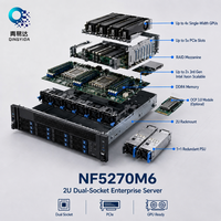 Serveur en rack 2U NF5270M6, double Xeon, DDR4, PCIe 4.0 NVMe, informatique d'entreprise, configuration personnalisée testée