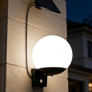 Xinhuiyuan <b>Solar</b> Wall Light 10W Outdoor Glass <b>Ball</b> Lamp Waterproof Garden Villa Landscape Decorative Lighting - Product Image 2