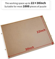Grande Table Puzzle Portable à 4 tiroirs, 30x22 pouces, tableau de Puzzle en bois, avec couverture tapis, 1000 pièces