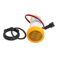 Penjualan langsung dari pabrik LED 22mm kuning Circular Mini AC voltase dan ARUS Dual Display Meter tampilan Digital LED