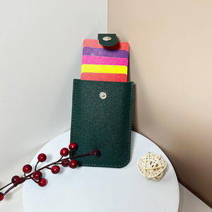 Tarjetero Delgado de Cuero Genuino al por Mayor con Tirador de Acceso Rápido, RFID, de Piel de Vacuno Suave, Billetera Portátil para Hombres y Mujeres, para Billetes y Credenciales - Product Image 5