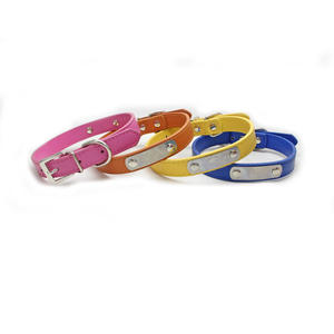 2024 en çok satan ayarlanabilir PU deri evcil hayvan tasmaları özel Logo köpek tasması lüks Pet malzemeleri - Product Image 3