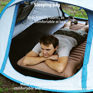 Colchoneta Inflable de Nailon Hikeon de 10 cm de Grosor y 195 cm con Almohada Integrada y Bomba de Pie <span class=keywords><strong>para</strong></span> Acampar, Uso en Casa y al Aire Libre - Product Image 4