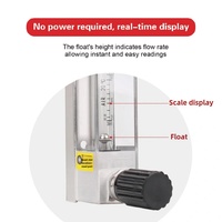 Rotámetro de tubo de vidrio de plástico industrial, medidor de flujo de área variable para agua purificada, gas líquido químico, compatible con OEM,