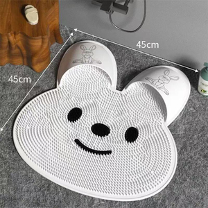 <span class=keywords><strong>Tapis</strong></span> de douche exfoliant en silicone en forme de lapin, <span class=keywords><strong>antidérapant</strong></span>, avec ventouses, pour massage des pieds - Product Image 6