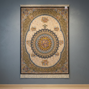 Tapis persan en soie fait main de qualité supérieure, tapis design moderne noué à la main, revêtement de sol de luxe pour salon, lavable et antidérapant - Product Image 6