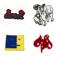 Patchs en chenille 3D multicolores écologiques à coudre, patchs en chenille personnalisés avec logo, à thermocoller pour accessoires quotidiens