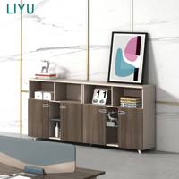 LIYU Poste de travail de bureau moderne et flexible en open space, système de bureau modulaire en bois pour 2/4/6 personnes, cloisons acoustiques