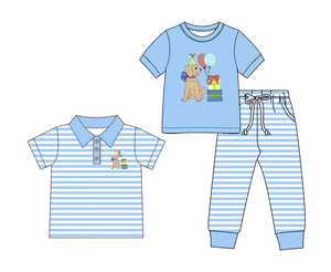 Conjuntos de Ropa para Niños al por Mayor, Trajes a Cuadros con Diseño de Ciervos para Bebés y Niños - Product Image 3