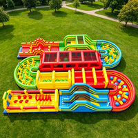 Parcours d'obstacles gonflable pour enfants, toboggan commercial en PVC, château gonflable combiné, conception personnalisée, en promotion