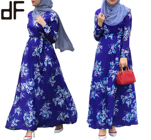 <strong>New</strong> <strong>Model</strong> <strong>Abaya</strong> in Dubai Custom 100% Polyester Printed Style Long Sleeve Maxi Dress Fashion Modern Moroccan Style Kaftan Dresses - Product Image 1