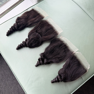 Cierre de encaje HD 5x5 6x6 de fábrica, onda suelta, 100% cabello humano virgen vietnamita, densidad 150%-180%, personalización de ondas con múltiples opciones - Product Image 4