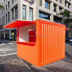 منزل حاويات قابل للتوسيع بطول 10 أقدام، مطعم مسبق الصنع من الألواح الفولاذية، كشك للمقاهي والحانات بتصميم عصري للاستخدام الخارجي - Product Image 3