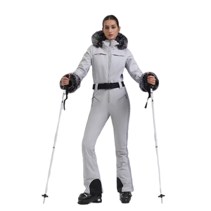Traje de Esquí AQTQ para Mujer, Mono de Nieve con Capucha y Ribete de Piel, Impermeable, para Snowboard, Deportes de Invierno al Aire Libre - Product Image 6