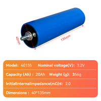 Celdas de Batería Cilíndricas LiFePO4 C40 3.2V 20Ah 40135, 40138, 33140, 46160, 15Ah, 3000 Ciclos, -22-45C, Baterías de Iones de Litio