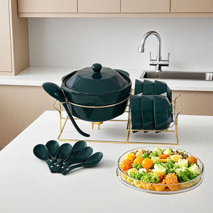 Nordic New Food Grade Ceramic Cookware logo <span class=keywords><strong>Ensemble</strong></span> de bols à soupe <span class=keywords><strong>Soupière</strong></span> personnalisée - Product Image 6