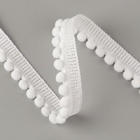 Dentelle élastique française en polyester/coton à motif de petites dentes, fleurs 3D, accessoires pour ourlets de vêtements, éponges de bain et jupes