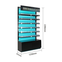 Étagère à cigarettes Smoke Shop Présentoir à tabac avec écran publicitaire à lumière LED