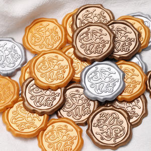 Autocollants de sceau de cire 3,2 cm de forme irrégulière pour la fermeture des enveloppes, invitations de mariage, conception de logo personnalisé - Product Image 4