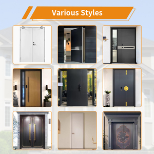Porte pivotante en bois massif extra large <span class=keywords><strong>de</strong></span> luxe | Conception <span class=keywords><strong>de</strong></span> sculpture 3D pour les extérieurs <span class=keywords><strong>de</strong></span> villas modernes et les grandes entrées - Product Image 4