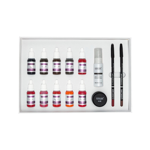 Goochie – Kit professionnel M8 10 couleurs, Kit de Pigment de <span class=keywords><strong>maquillage</strong></span> <span class=keywords><strong>Permanent</strong></span>, fournitures de tatouage, Kit d'encre pour sourcils et lèvres - Product Image 1