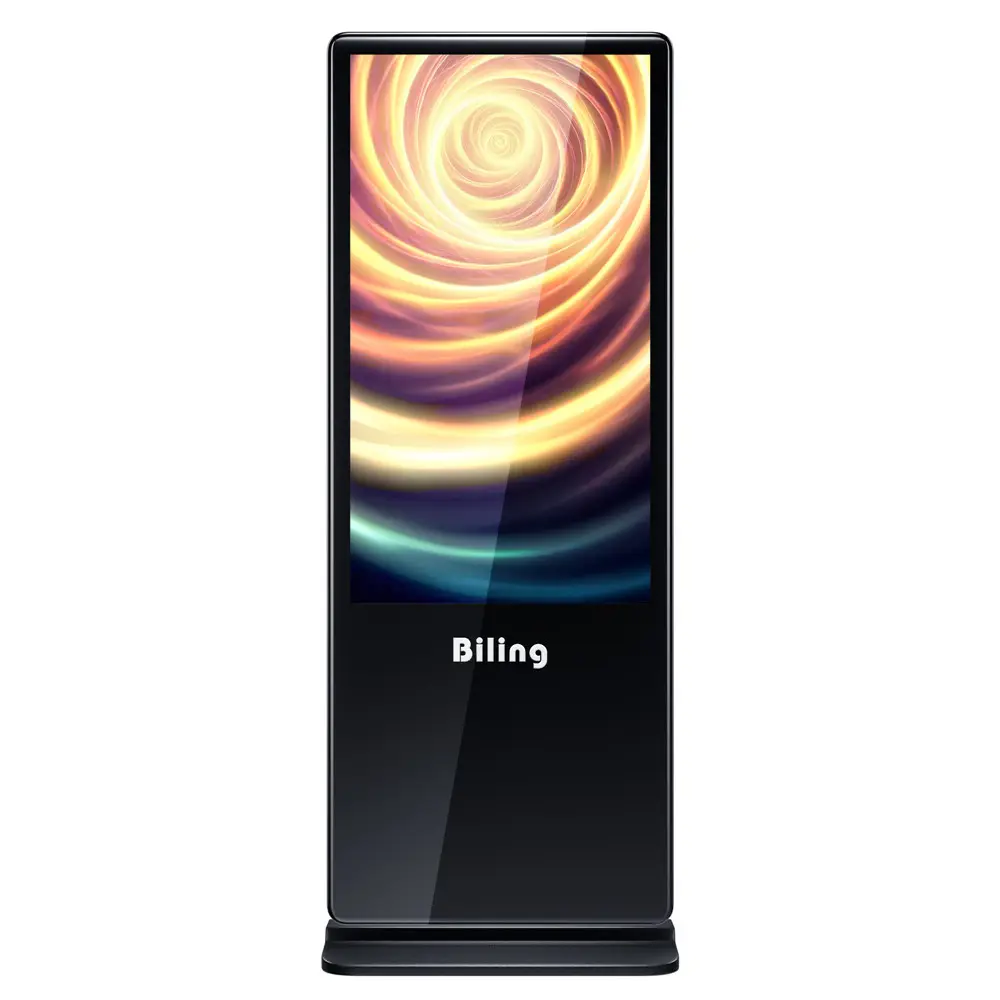 Floor Standing Rotation kiosk 43 inch advertising power bank digital signage touchscreen swivel advertising led