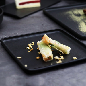Plato de Cerámica Negro para Restaurante de Hotel Clásico, <span class=keywords><strong>Vajilla</strong></span> de Cerámica para Servicio de Hotel, Suministros para Hoteles y Restaurantes al por Mayor - Product Image 2